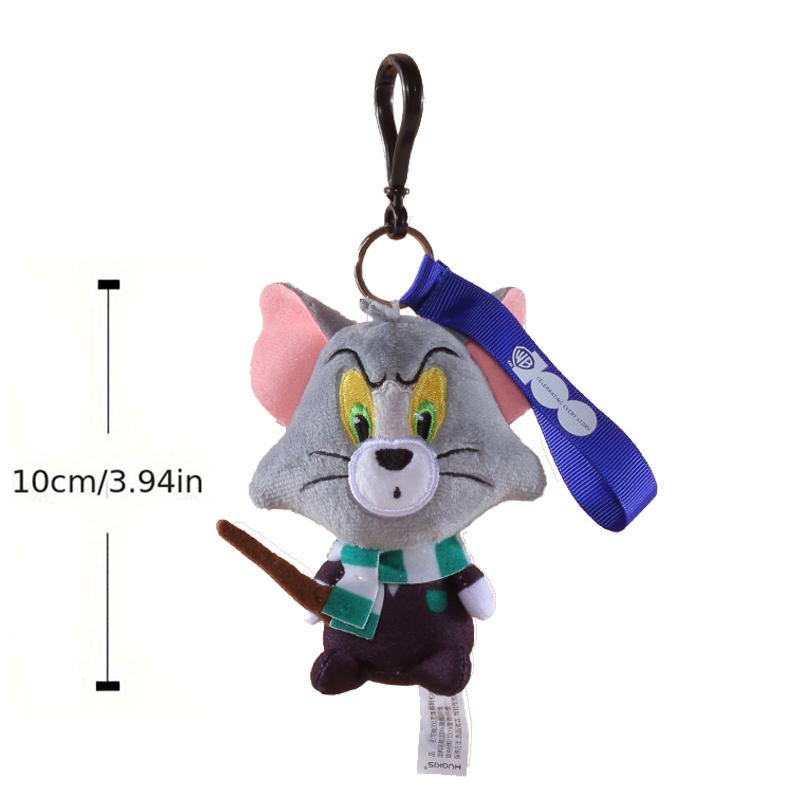 Warner 100th Anniversary Tom and Jerry Plush Doll Cosplay Harry Potter Tom Dressed Smaller Keychain Design Stuffed Animal Doll