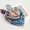 Breathable Cashew Nut Print Silk Scarf Thin Small Scarves Simple Square Handkerchief  Beach