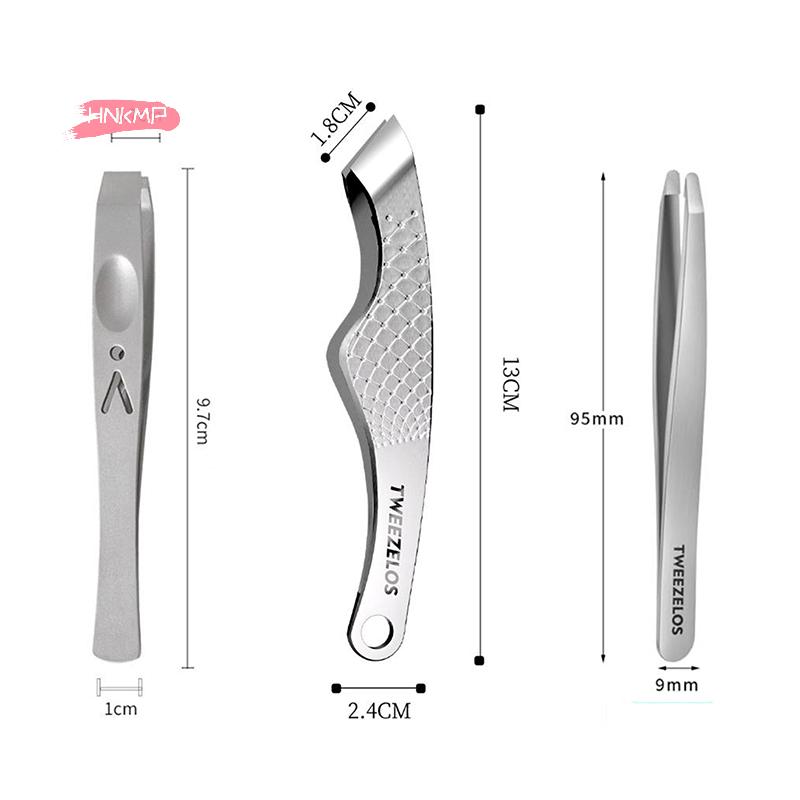 Professionelle Pinzette mit breiter Spitze zum Haarezupfen für Frauen und Männer, verdicktes Edelstahl-Bartpflege-Werkzeug