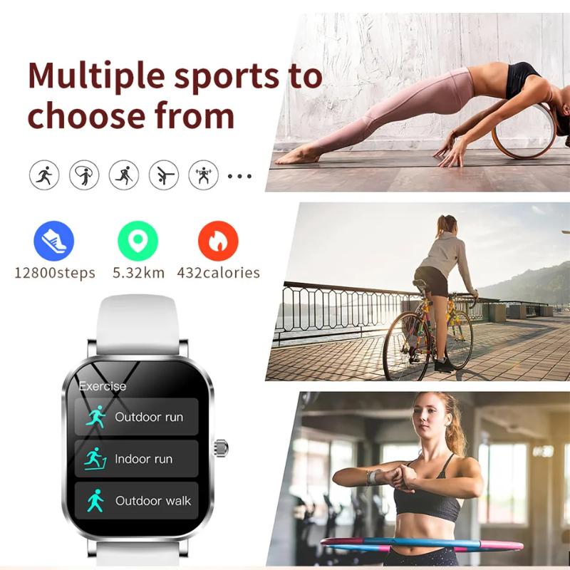 2025 Nová Móda Dámské Chytré Hodinky AMOLED HD Displej Monitorování Srdeční Frekvence Kyslíku v Krvi BT Volání Sportovní Chytré Hodinky Žena pro IOS Android