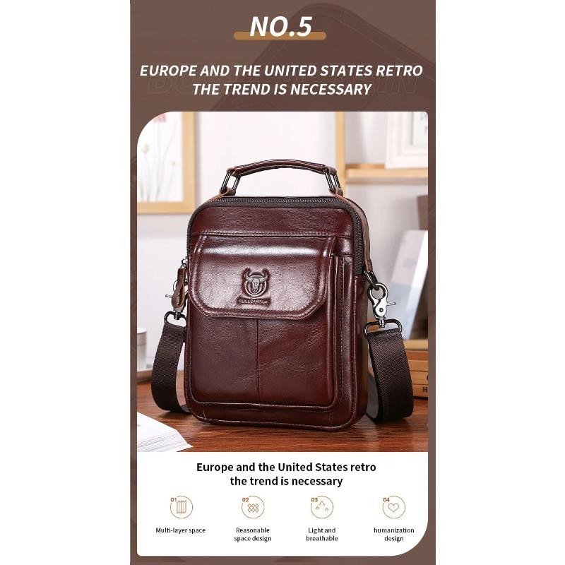Neue Herrenhandtasche aus Rindsleder Mode Umhängetasche Geschenk für Ehemann Handtasche mit großem Fassungsvermögen Umhängetaschen Designertasche