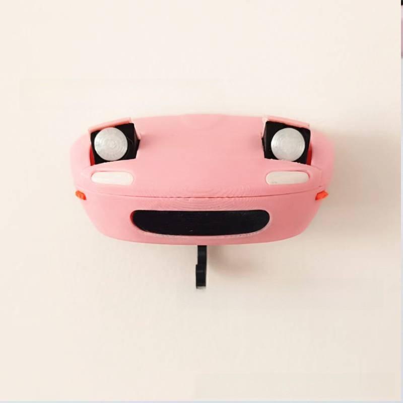 Настенная ключница из АБС-пластика для дизайна экстерьера автомобиля, компактная, для дома, офиса и прихожей розовый