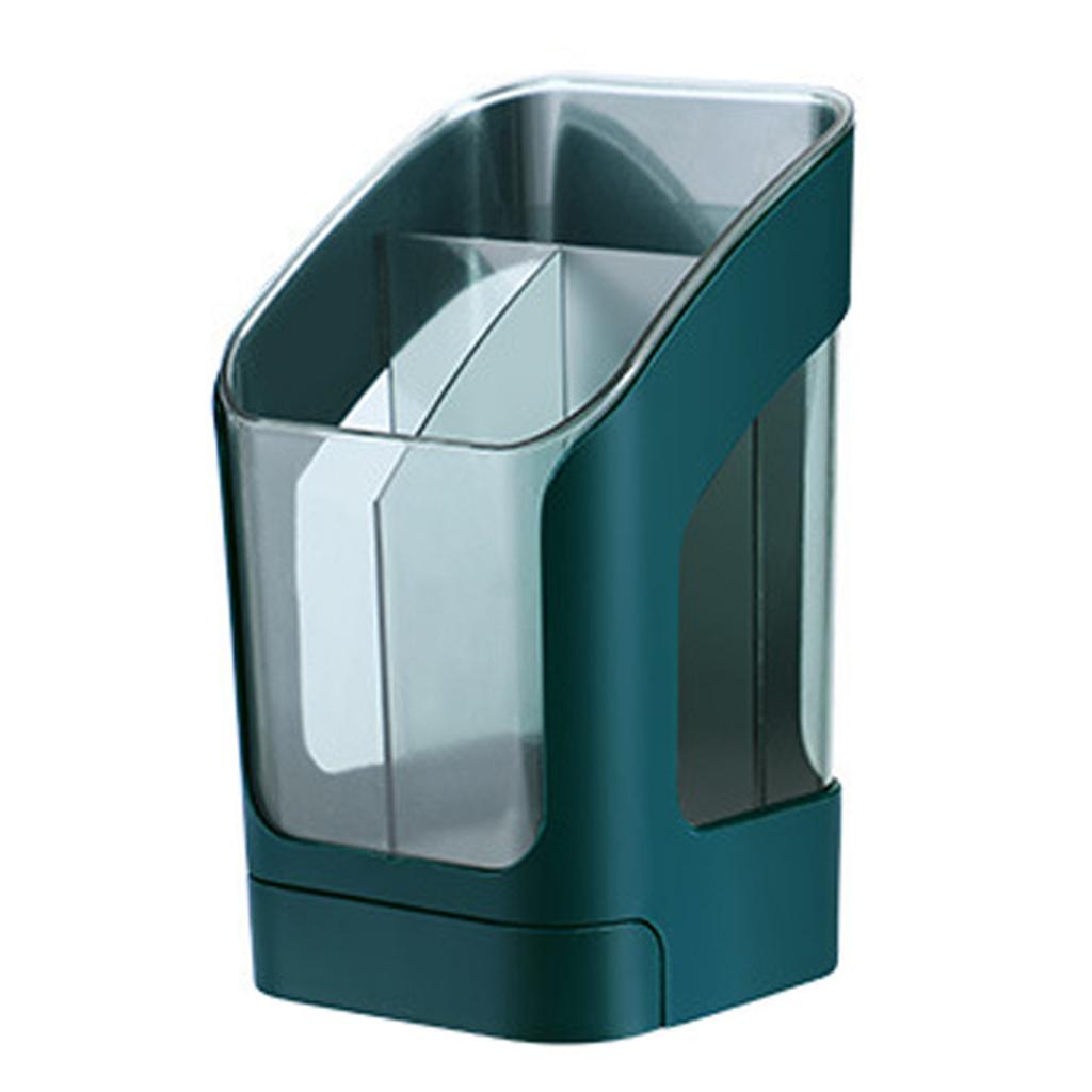 Kitchen Utensil Holder Draining Organizer Multifunction 3 Compartment Large Capacity Chopstick Drain