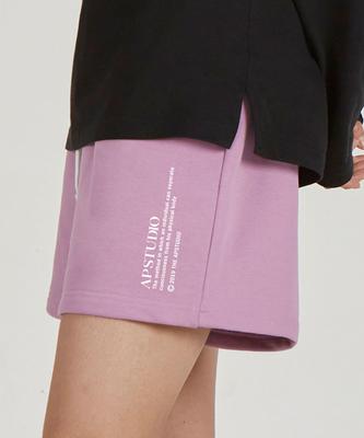 ASTRAL PROJECTION Ap Lettering Comfortable Waffle Terry Shorts_Violet