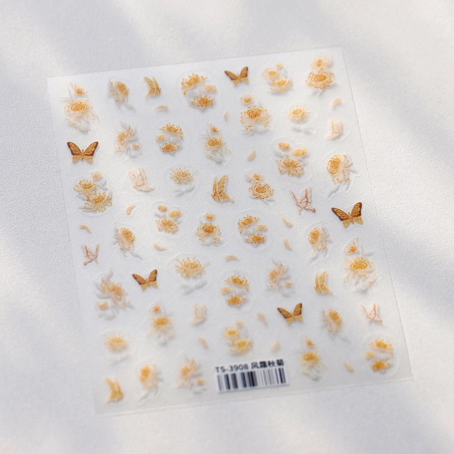 1pcs Butterfly Nail Stickers High Quality Sparkling Shell Light Nail Stickers Nail Art Decal Snakes Design Manicure Tools