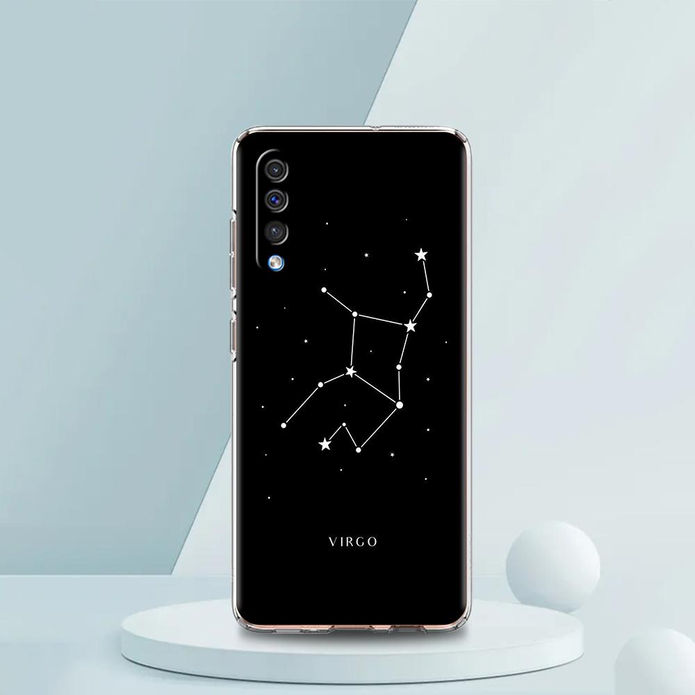 Constellation Virgo Aries Transparent Phone Case for Samsung Galaxy A16 A14 A12 A22 A24 A42 A02 A03S A06 A50 A20 A30 A40 Cover