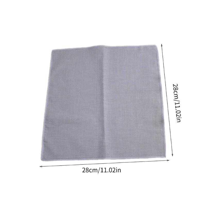 28x28cm Tie Dye Square Plain Color Handkerchief for Woman Gentleman Handkerchief