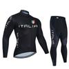 ITALIA Neues Pro Team Atmungsaktives Langarm Herren Fahrradtrikot Set MTB Fahrradbekleidung Herbst Fahrradkleidung Maillot Ropa Ciclismo