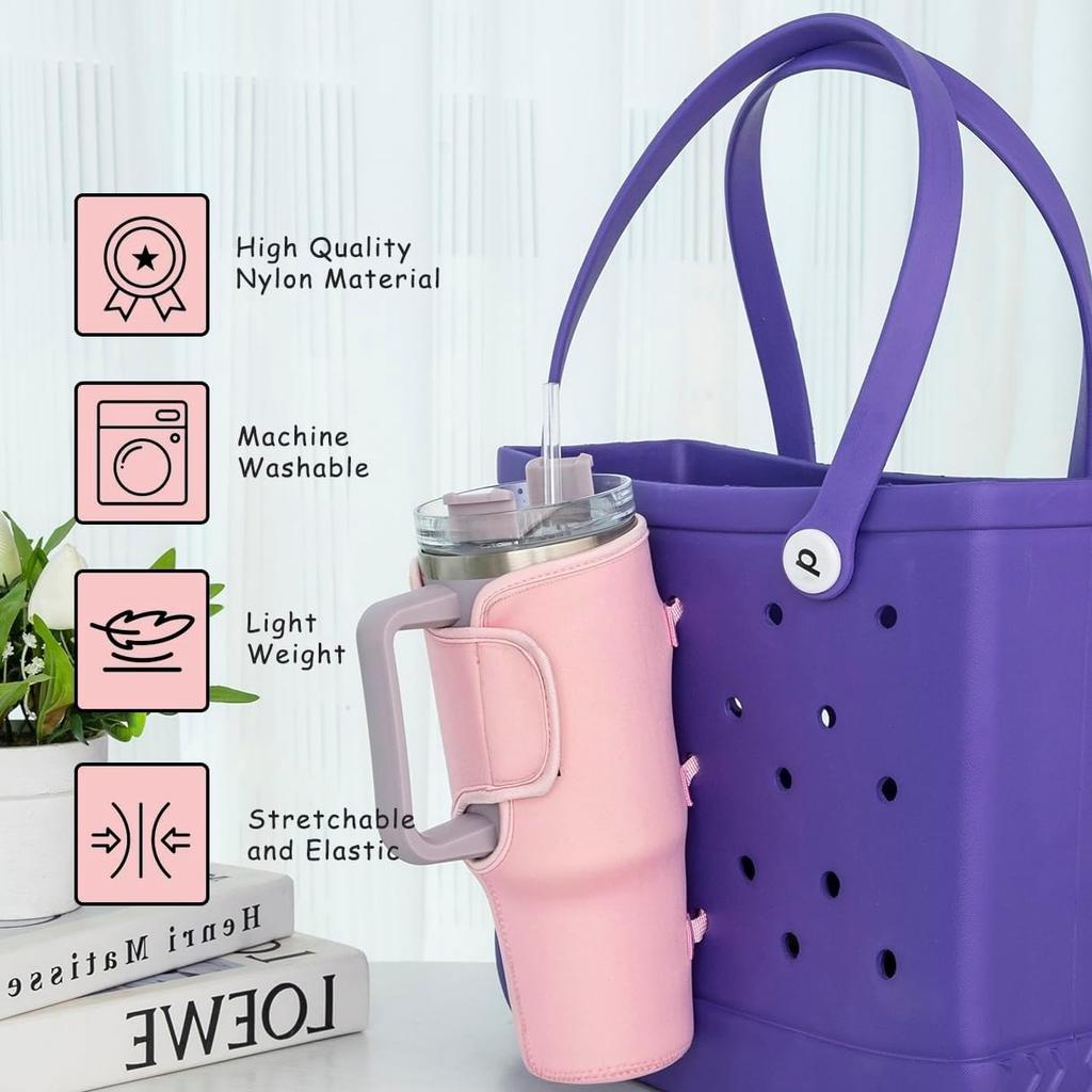 portable DIY 2 colors cup bottle water holder set storage organizer box case for 40OZ on beach bag fit for bogg bag accessories