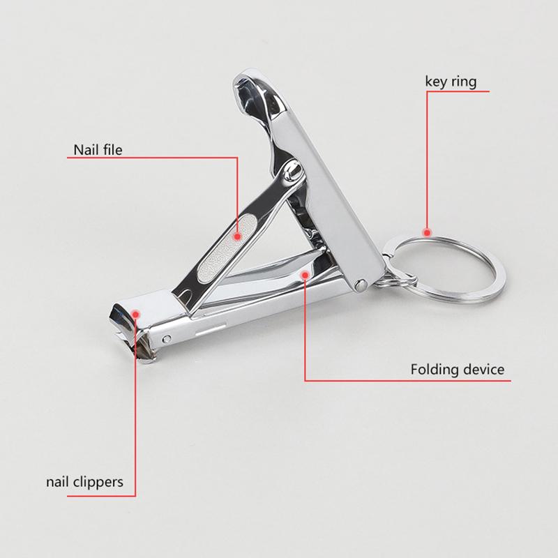 1Pcs Foldable Ultra-Thin Portable Carbon Steel Nail Toe Cutter Trimmer Scissor Manicure Pedicure Tool Fingernail Clipper
