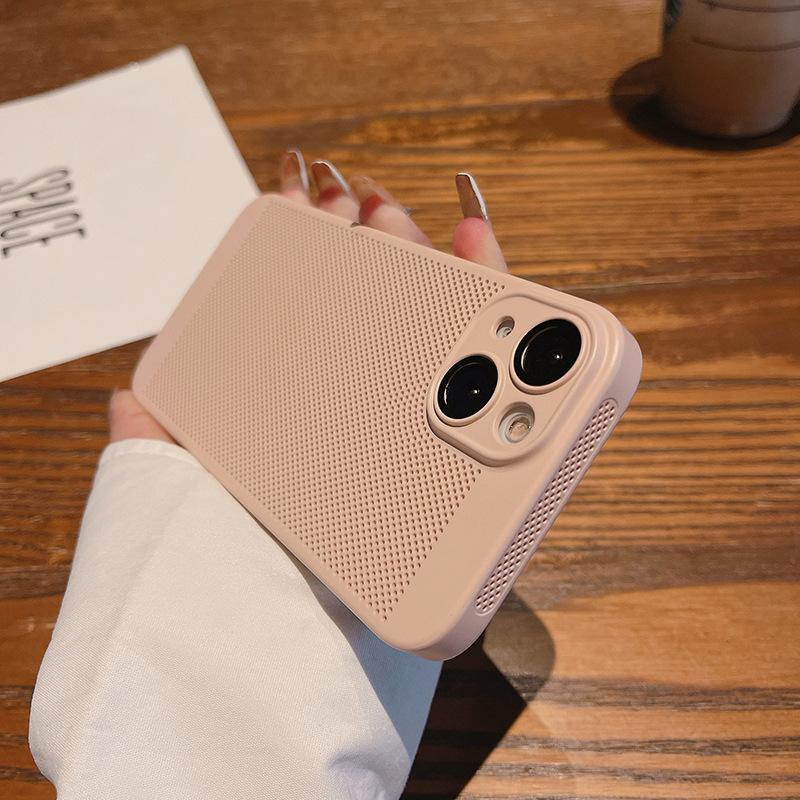 Applicable To Apple 14promax Phone Case Mesh Heat Dissipation Holes, IPhone 13/12 Full Package 11 Anti-drop Xr