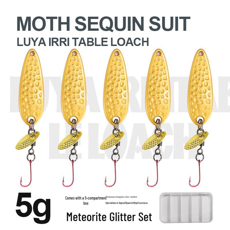 Meteorite Stone Micro Lure: Spinning Sunflower Seed Sequin Hook for Fly Fishing, Rigged for Mandarin Fish with White Stripes