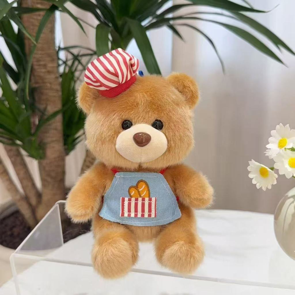 Plush Bear Keychain Cute Chef Bear Cartoon Toy For Kids And Teens
