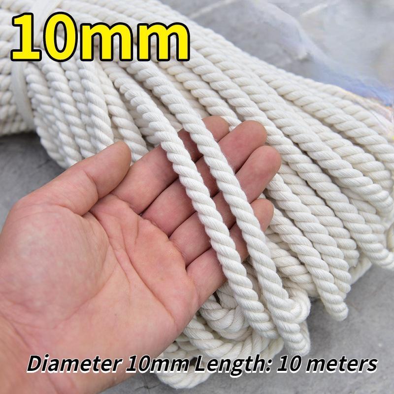 Macrame Cotton Cord Natural Cotton Rope Twisted Soft Cotton Cord String DIY Wall Hanging Plant Hangers Craft Knitting Craft Cord