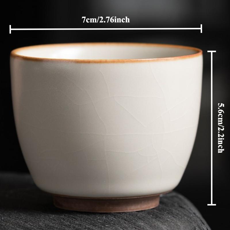 Ru Klin Master Cups Ceramic Tea Bowl Small Tasting Mugs Chinese Kung Fu Gongfu Teaware Sets Household Drinkware Tea Ceremony