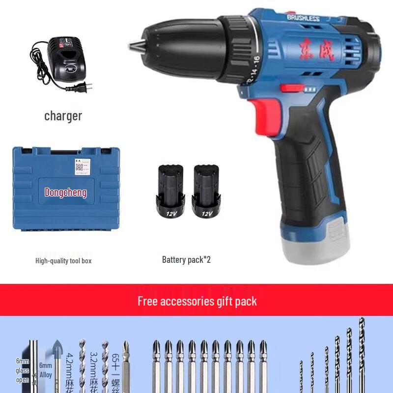

Dongcheng 12V Brushless Cordless Drill & Screwdriver CN plug (adapter included)
