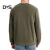 Fall Winter Men Top Loose O Neck Long Sleeves Pure Color Warm Pullover Mid Length Casual Daily Wear Sport Sweatshirt
