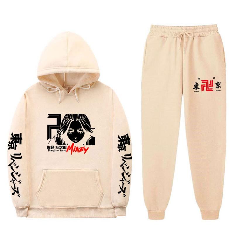 Mens Thick Fleece Hoodie Jogger Set Casual Hip Hop Streetwear Two Piece Outfit