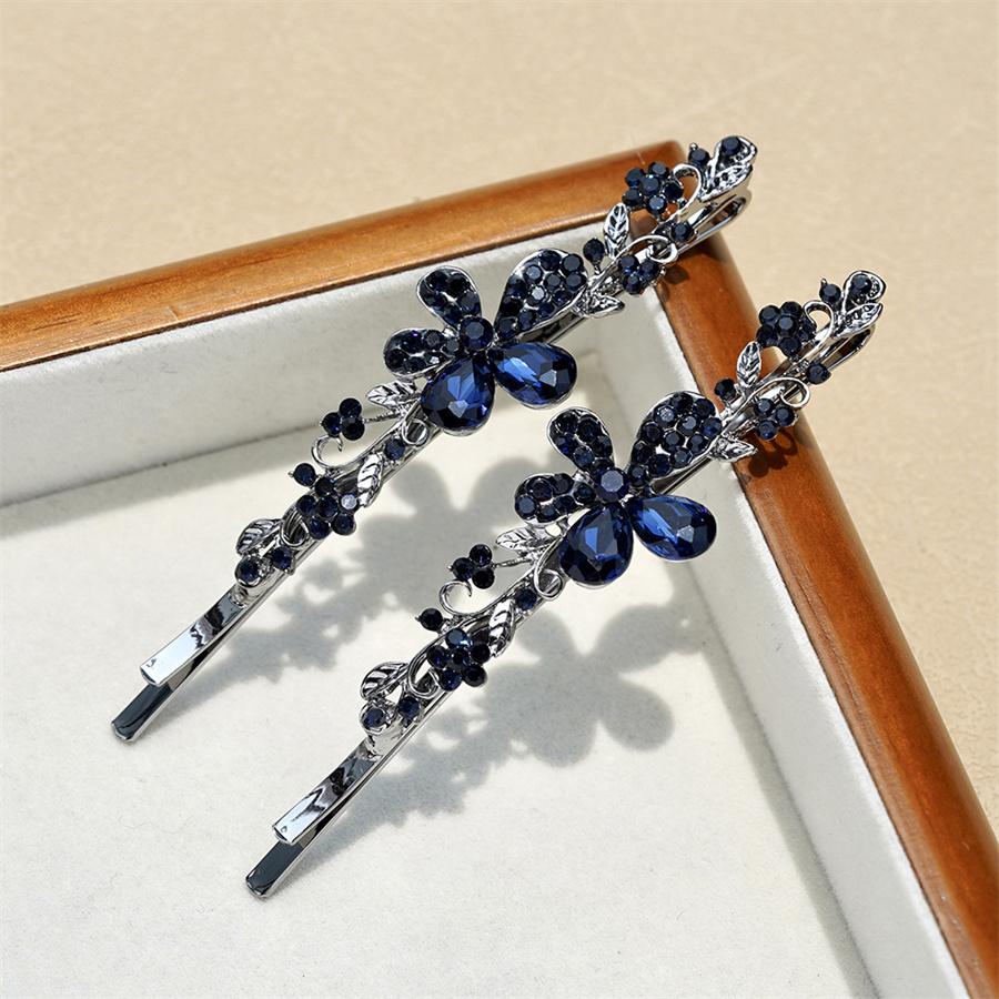 New Rhinestone Word Clip Hair Accessories Women's Side Clip Flower Bangs Clip Crystal Head Ornament Jewelry Korean