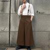 Herren Druck Hosenträger Reißverschluss Taille Lässig Weite Beine Overalls Hose Streetwear
