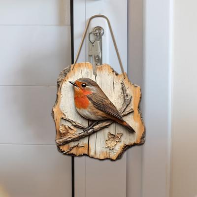 2D Flat Animal Wooden Ornament Rustic Horse Bird In Tree Door Welcome Sign for Farmhouse Entryway Patio Living Room Office Decor