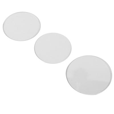 3 Stück flaches Uhrenglas, Ersatz, rund, transparent, Uhrenglas (35+36+40)