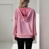 Baifen Zhiyi 2025 Autumn/Winter Asymmetrical Zipper Hooded Fleece Sweatshirt