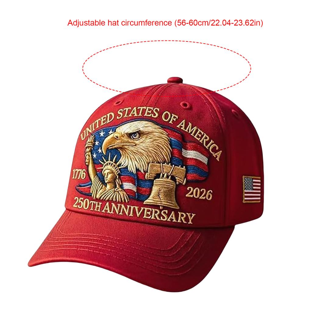 US 250th Anniversary Cap Adjustable Retro Washed Patriotic Cap US 250th Anniversary Tribute Hat Trucker Hat for Men and Women