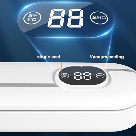 Máquina de sellado al vacío con pantalla digital, función de temporizador, 2 modos de sellado, enchufe europeo, selladora al vacío automática, suministros de cocina