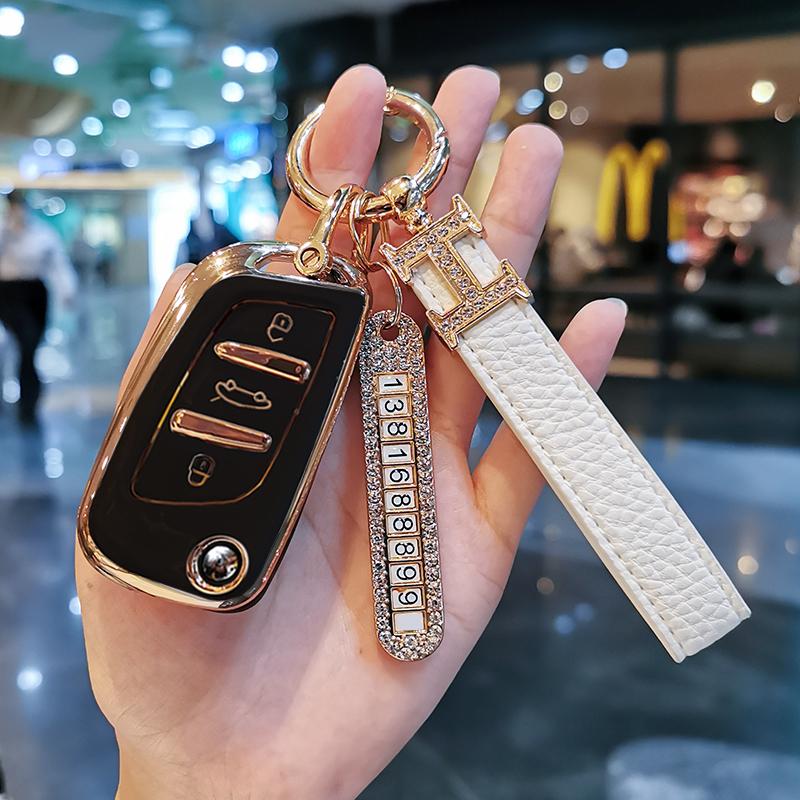 New TPU Car Remote Key Case Cover Protect Shell Bag For Peugeot 3008 308 408 407 5008 For Citroen C1 C2 C3 C4 C5 DS3 DS4 DS5 DS6