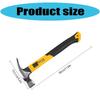 Magnetic Head Claw Hammer With Antislip Shock Absorbing Handle For Nail Driving Demolitions And Woodworking Projects