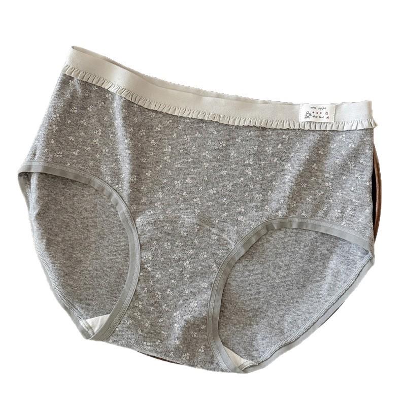 H8819 Lolita Floral Panties for Girls - Pure Cotton, Breathable, Antibacterial Crotch, Women's Briefs for Ages 10+