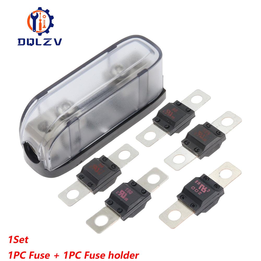 Car Audio Fuse Power Fuse Holder 30-150A Stereo Audio Single Way AGU Fuse Holder Power Distribution Block Fusebox Car Fuse