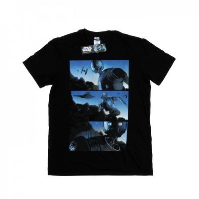 STAR WARS Mens Rogue One K-2SO Comic Strip T-Shirt