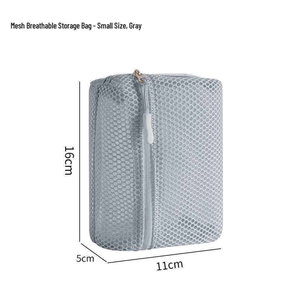 

Mesh Transparent Travel Storage Bag Set for Cosmetics & Toiletries - Foldable Organizer
