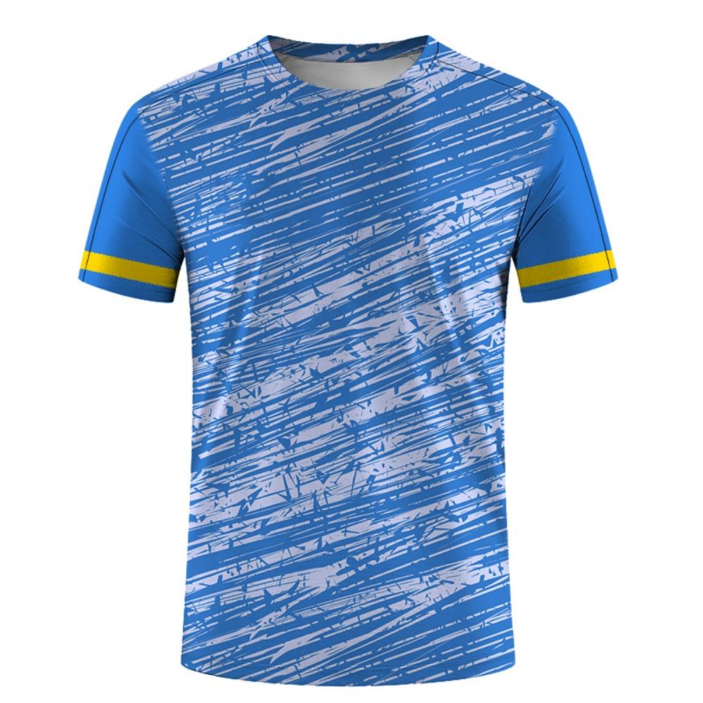 Sommermode Sportball Outdoor Trainingskleidung DIY LOGO Schnelltrocknend Täglich O-Ausschnitt Kurzarm T-Shirt Lässig Männer Und Frauen
