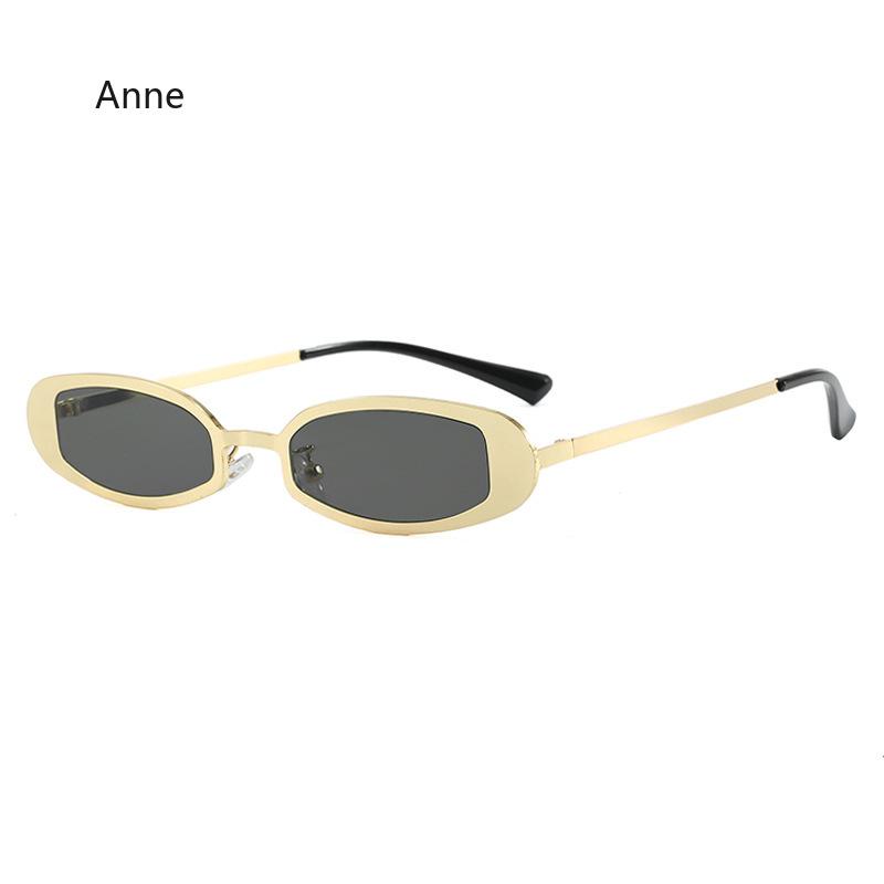 Metal Punk Small Frame Oval Sunglasses Women For Men Vintage Luxury  Designer Outdoor Driving Popular Sun Glasses UV400