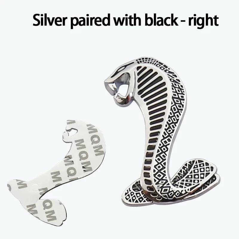 Automotive General Cobra 3D Sticker Car Modification Personalized Metal Tail Logo Covering Scratches Accessories