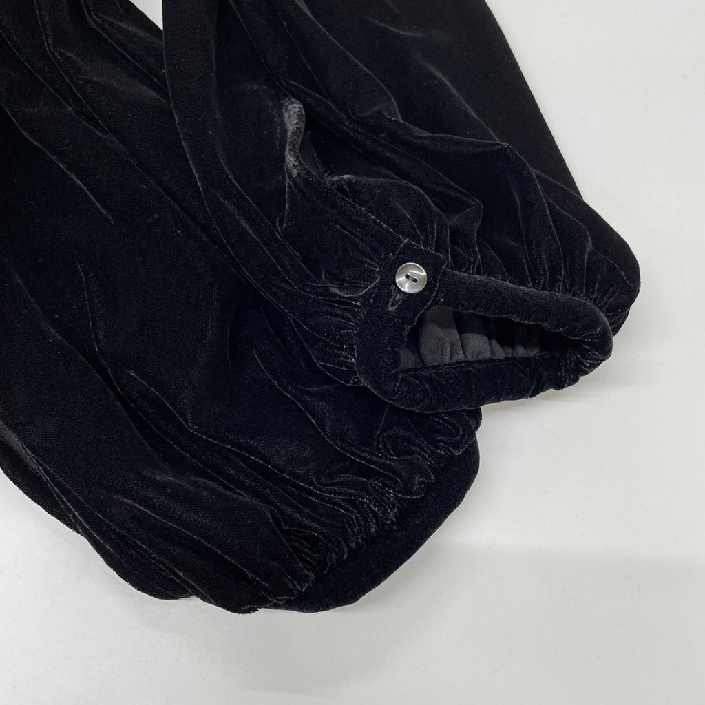 CLANE 17112-5232 BLACK VELOR BALLOON MINI ONE PIECE Dress 1 blackUsed