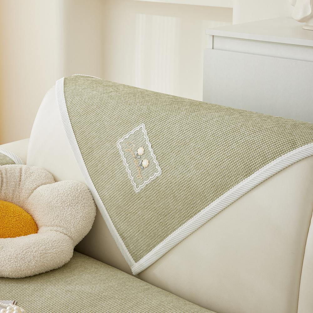 Chenille Sofa Cushion Four Seasons Universal Non-Slip Waffle Sofa Seat Cushions Simple Cloth Modern Sofa Cover