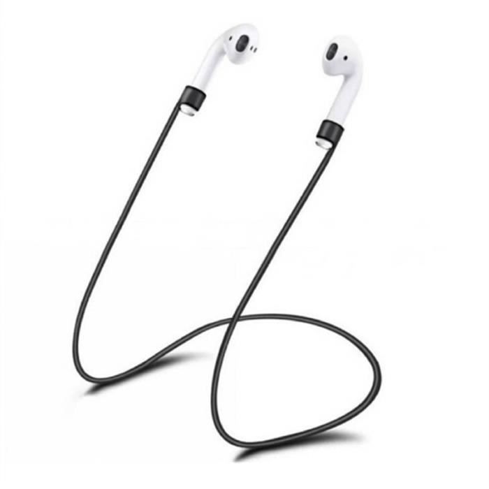 Earphone - Apple - Airpods - Anti-loss Cable - Silicone Bracelet - Black
