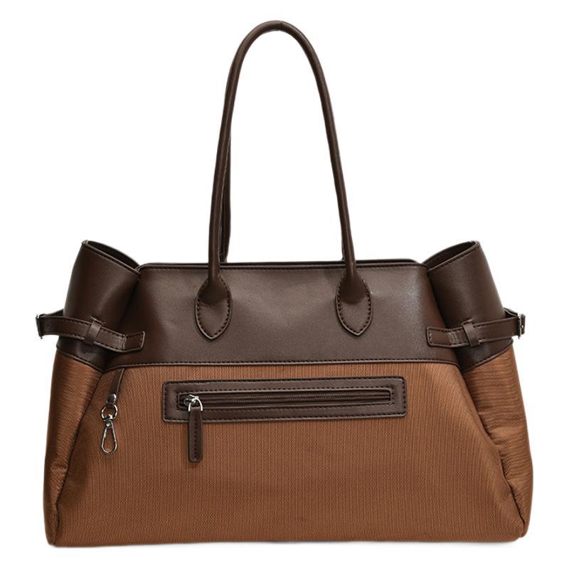 Large Capacity Tote Bag Women 2025 New Versatile Casual Splicing Handbag Premium Shoulder Luggage