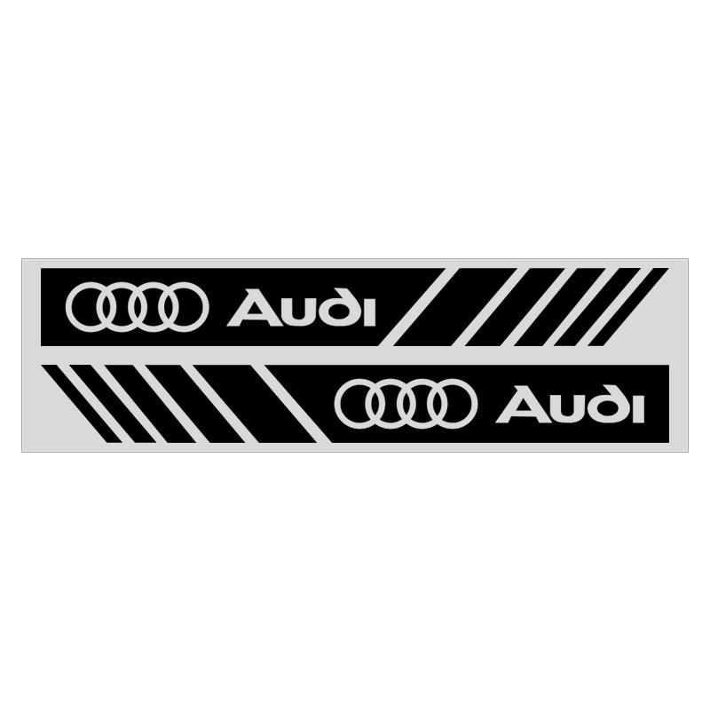 2pcs Emblems Car Stripe Racing Strips Rear View Mirror 3D Stickers For wszj8 B8 B7 B5 B6 B9 8P A1 A3 A4 A5 A7 A8 Q3 Q5 Q7 Q2