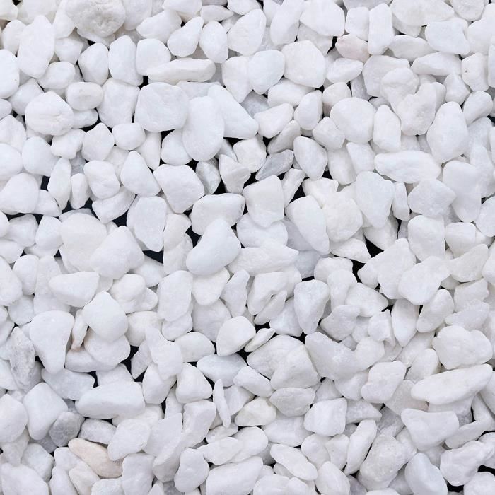 Gravier Décoratif - Mélange de Cailloux Décoratifs Environ 1,2 cm - Gravier Blanc pour Pots de Fleurs, Plantes, Jardinières, Bols