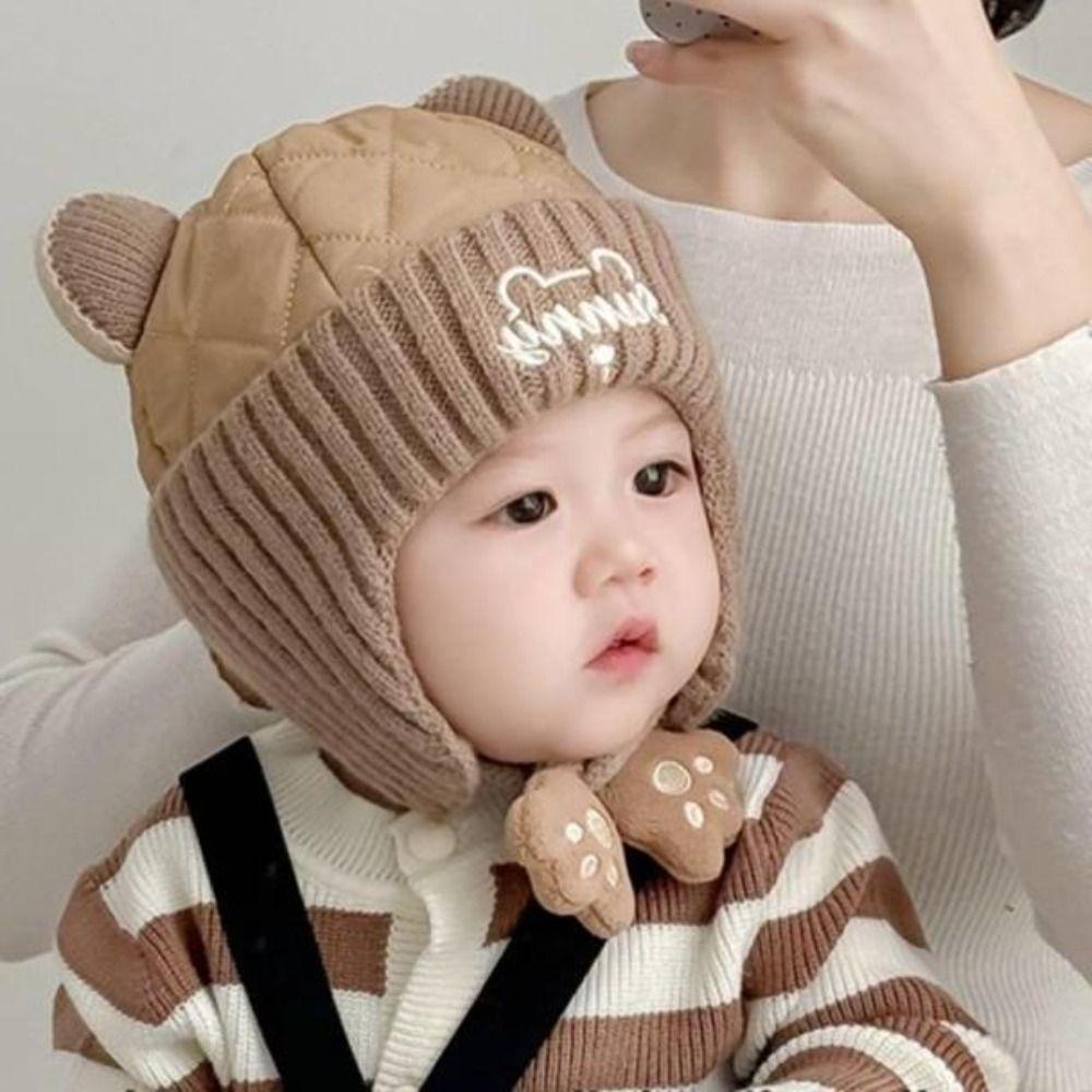 Soft Baby Ear Protection Cap Warm Kids Beanie Caps Kawaii Toddler's Lei Feng Hat  Winter Season
