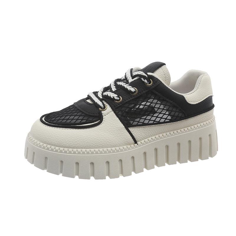 

Thick-soled breathable little white shoes women s 2025 autumn new versatile casual sports shoes women s mesh lightweight board shoes women 40 чорний