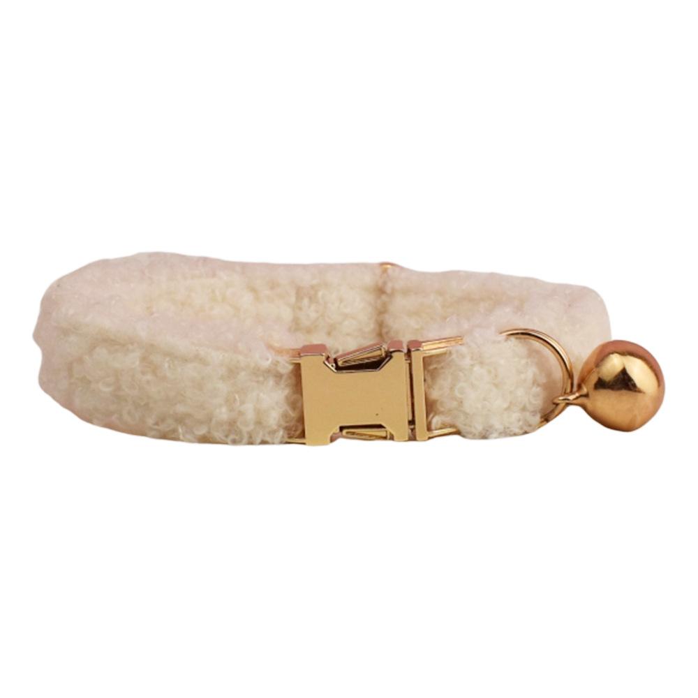 

Pet collar teddy bear cat collar gold buckle cat collar cute bell cat collar bow S