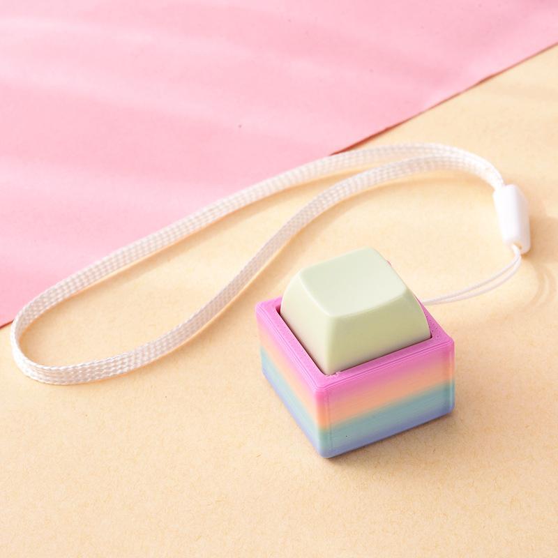 Portable Pocket Stress Relieving Toy with Button Lanyard Anxiety Alleviation for Daily Commute Travel Gifts