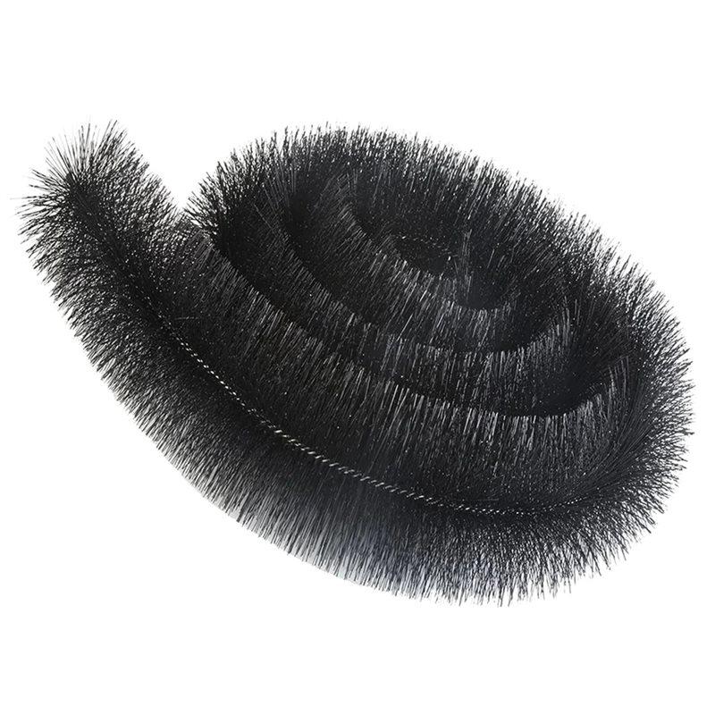 

SHGO-For Roof Downpipe Gutter Guard Brush 4 Meter Leaf Filter Protection Clog Remover чорний