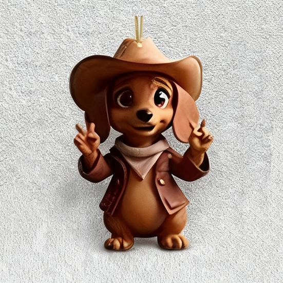 Jezevčík Vánoční adventní kalendář 2025 Odpočítávání 24 dní Akrylové ozdoby jezevčíka Roztomilá sváteční dekorace pro milovníky psů Suvenýry